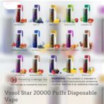 Vozol Star 20000 Puffs, Vozol 20k Puffs Dubai, Disposable Vape Dubai.