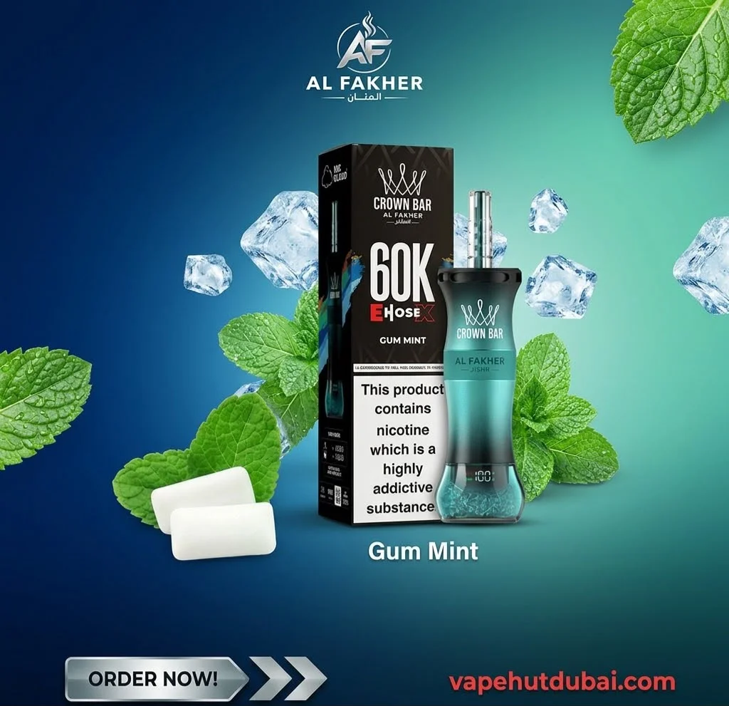 WhatsApp Image 2026-10-02 at 4.28.17 PM (1) Al Fakher E Hose X 60000 Puffs Crown Gum Mint - Image 1