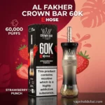 Al Fakher E Hose X 60000 Puffs Crown Bar Strawberry Punch