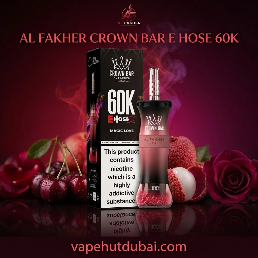 WhatsApp Image 2026-10-02 at 4.28.19 PM (2) Al Fakher E Hose X 60000 Puffs Crown Bar Magic Love - Image 1